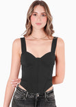 Blusa de tiras tipo corset - HADA.NEGRO