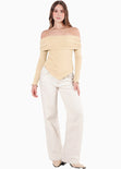 Blusa escote campesino con recogido en fajon - ANTURIO.AMARILLO