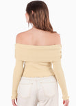 Blusa escote campesino con recogido en fajon - ANTURIO.AMARILLO