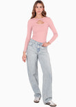 Blusa manga larga con entorchado en frente - LUBIGILDA.ROSA