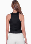 Blusa sin mangas con cuello halter color negro para mujer - Flashy