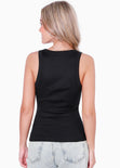 Blusa sin mangas tipo esqueleto color negro para mujer - Flashy