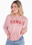 Buzo con estampado "Hawaii" color rosado para mujer - Flashy