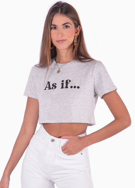 Camiseta con estampado "As if…" - HERMILA
