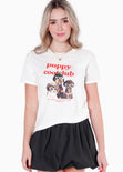 Camiseta estampada "Puppy cool club" color blanco, marfil para mujer - Flashy