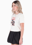 Camiseta estampada "Puppy cool club" color blanco, marfil para mujer - Flashy