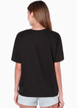 Camiseta oversized estampada "Wild" color negro para mujer - Flashy