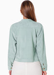 Chaqueta de corduroy color verde para mujer - Flashy