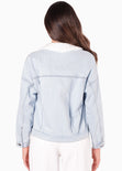 Chaqueta denim con cuello ovejero para mujer - Flashy