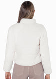 Chaqueta puffer ovejera color blanco, marfil para mujer - Flashy
