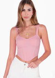 Crop top de tiras tipo corset - MYA.ROSA