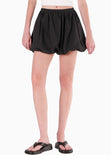 Falda corta englobada color negro para mujer - Flashy