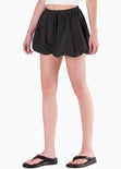 Falda corta englobada color negro para mujer - Flashy