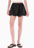 Falda corta englobada color negro para mujer - Flashy