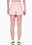 Falda short cruzada de corduroy color rosado para mujer - Flashy