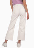 Jean corto wide leg color blanco, denim para mujer - Flashy