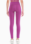 Legging deportivo con cruce en pretina color magenta para mujer - Flashy