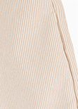 Short de corduroy tipo sastre de tiro alto y con pinzas color beige para mujer - Flashy