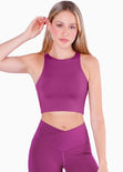 Top deportivo sin mangas color magenta para mujer - Flashy