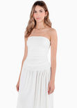 Vestido strapples falda suelta - VERANO