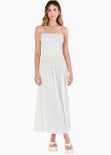 Vestido strapples falda suelta - VERANO