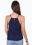 Blusa cuello en halter y ojalillo para mujer - Flashy