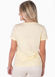 Camiseta con estampado "Verano eterno" color amarillo para mujer - Flashy