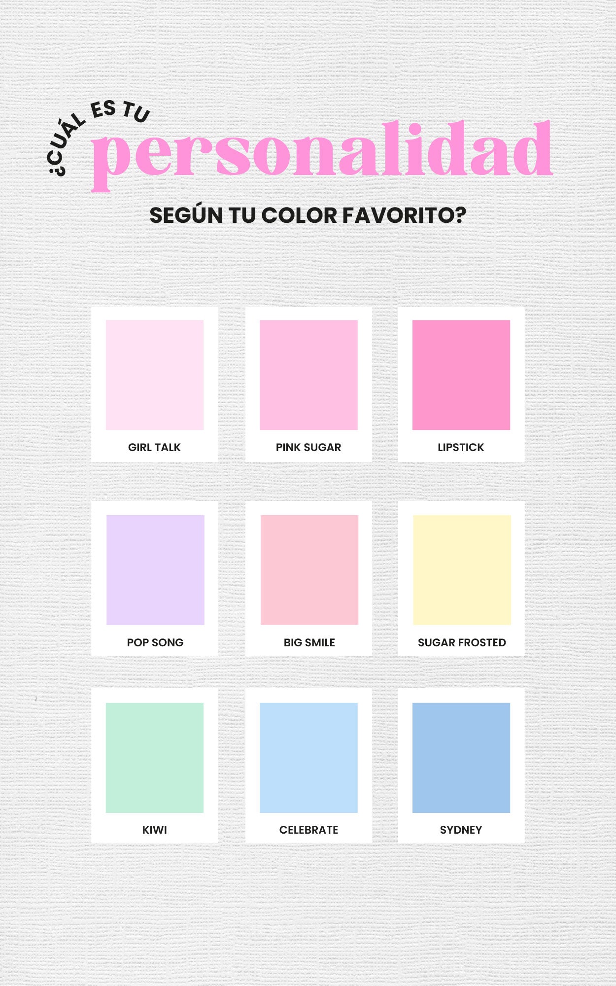 ¿Cómo es tu personalidad según tu color favorito?