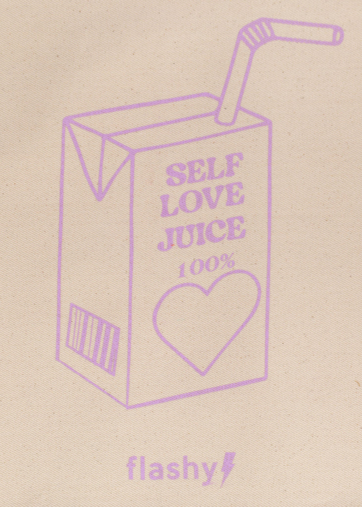 Tote bag con estampado "Self Love Juice" - ROSSY
