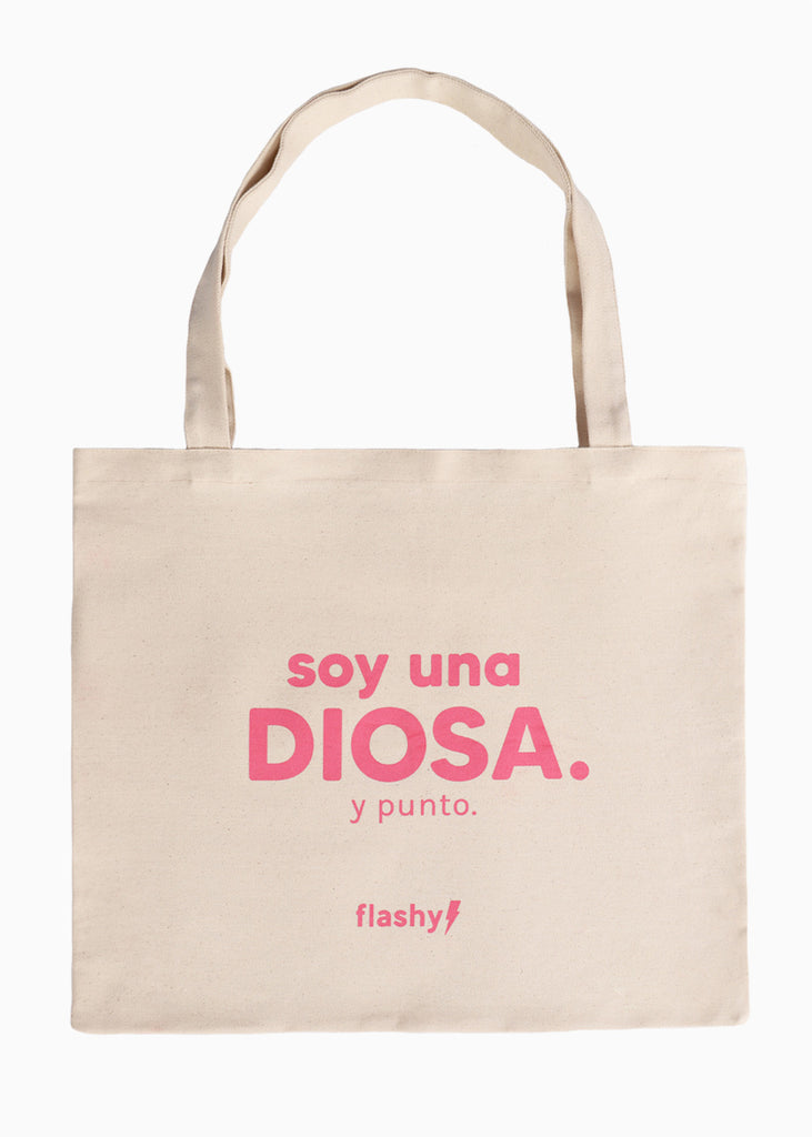 Tote bag con estampado "Soy una diosa y punto"  para mujer - Flashy
