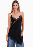 Blusa asimétrica con encaje - DAMIANA