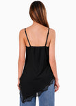 Blusa asimétrica con encaje - DAMIANA