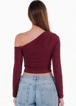 Blusa asimétrica manga larga  - GORGONA