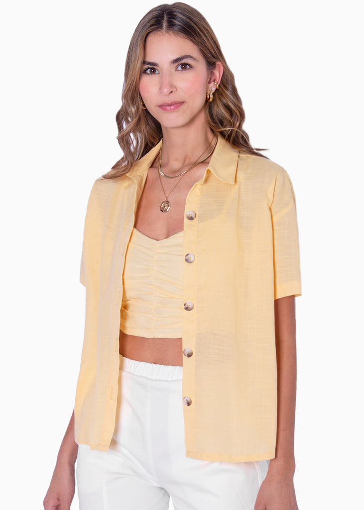 Blusa de botones manga corta - ORINTHIA