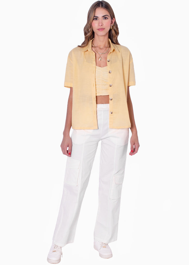 Blusa de botones manga corta - ORINTHIA