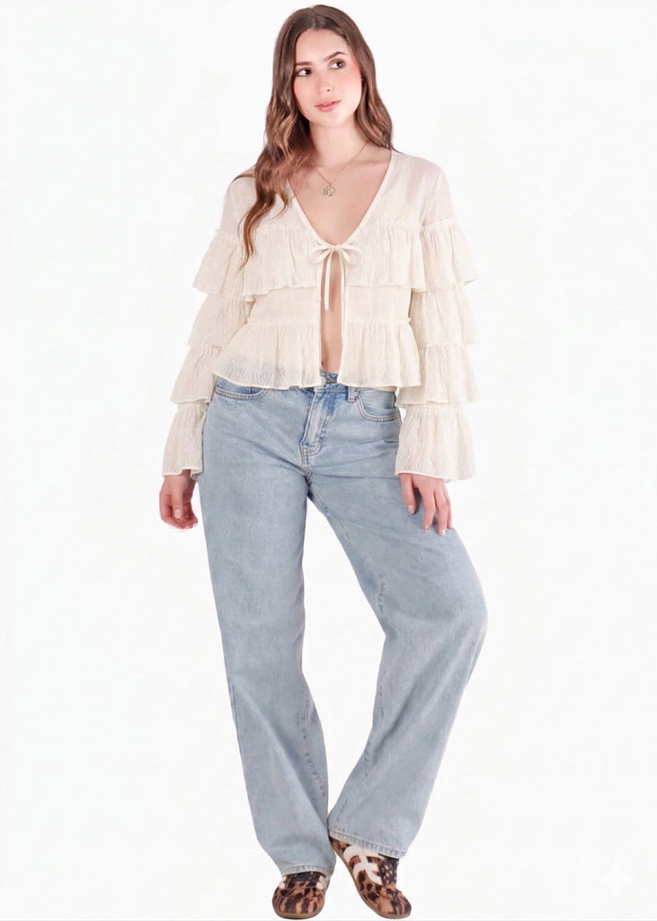 Blusa de manga larga de bolero - CHIHUAHUA