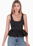 Blusa de tiras con bolero color negro para mujer - Flashy