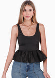 Blusa de tiras con bolero color negro para mujer - Flashy
