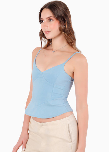 Blusa de tiras con cortes y bolero - AGAPANTO