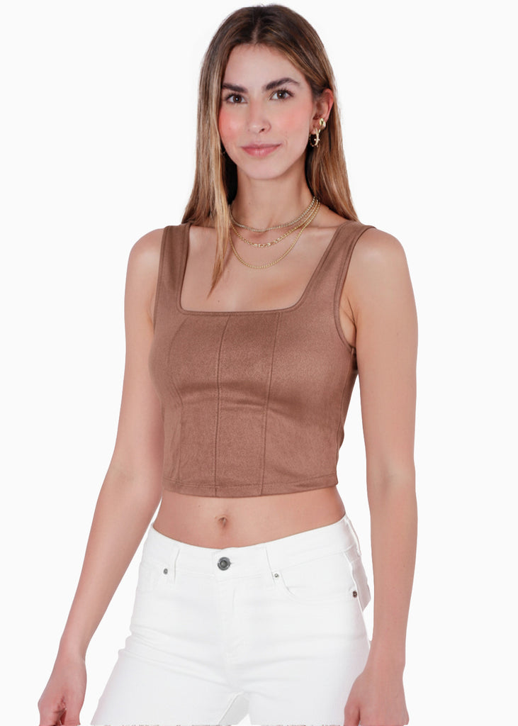 Blusa de tiras con escote cuadrado - TAMARINDO