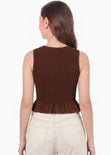 Blusa de tiras en nido de abeja - BANANO.CAFE