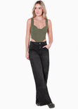 Blusa de tiras tipo corset color verde para mujer - Flashy