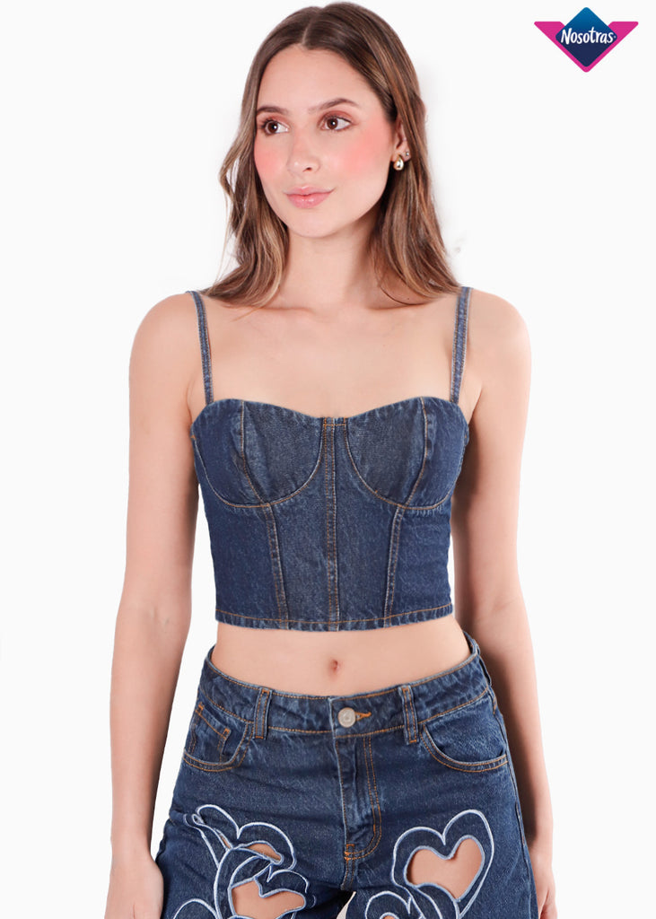 Blusa de tiras tipo corset para mujer - Flashy