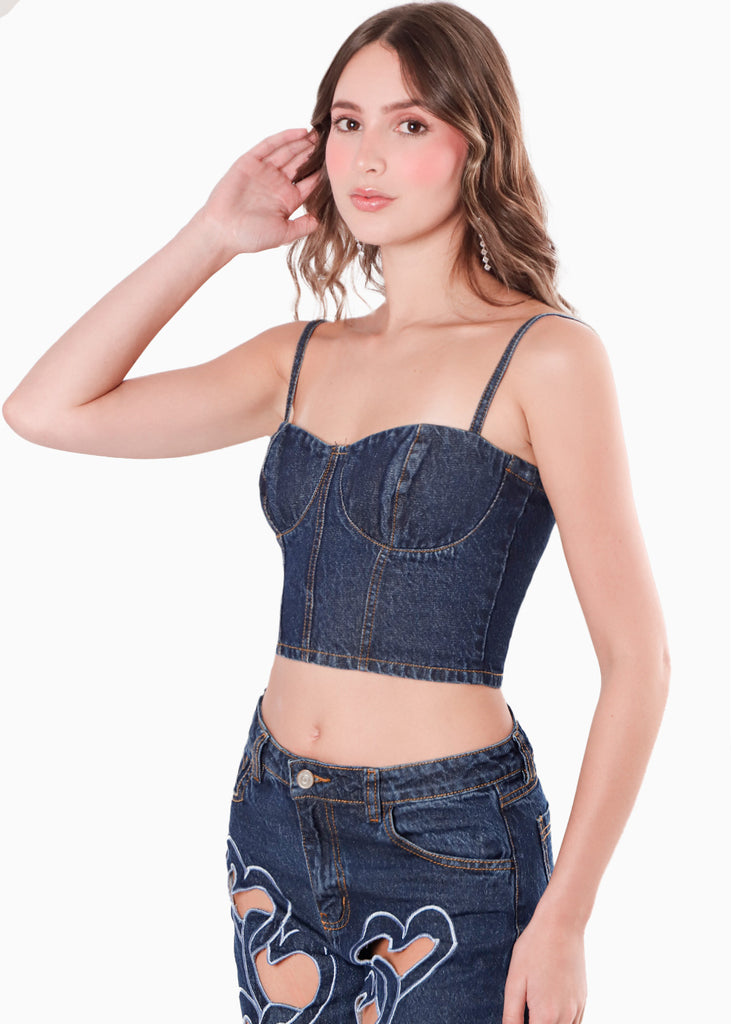 Blusa de tiras tipo corset para mujer - Flashy