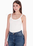 Blusa de tiras tipo esqueleto color marfil color blanco, marfil para mujer - Flashy