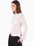 Blusa en Encaje con Manga Campana y Ruedo Asimetrico - SEGOVIA