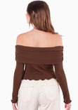 Blusa escote campesino con recogido en fajon para mujer - Flashy