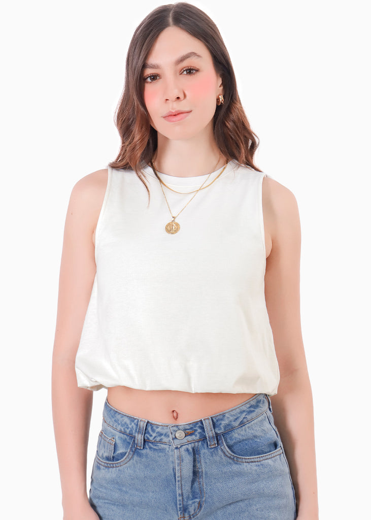 Camiseta manga sisa con ruedo tipo globo - FRAMBUESA