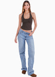 Blusa halter de color café - SASUE