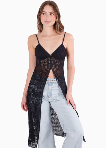 Blusa larga de encaje - GIRONA